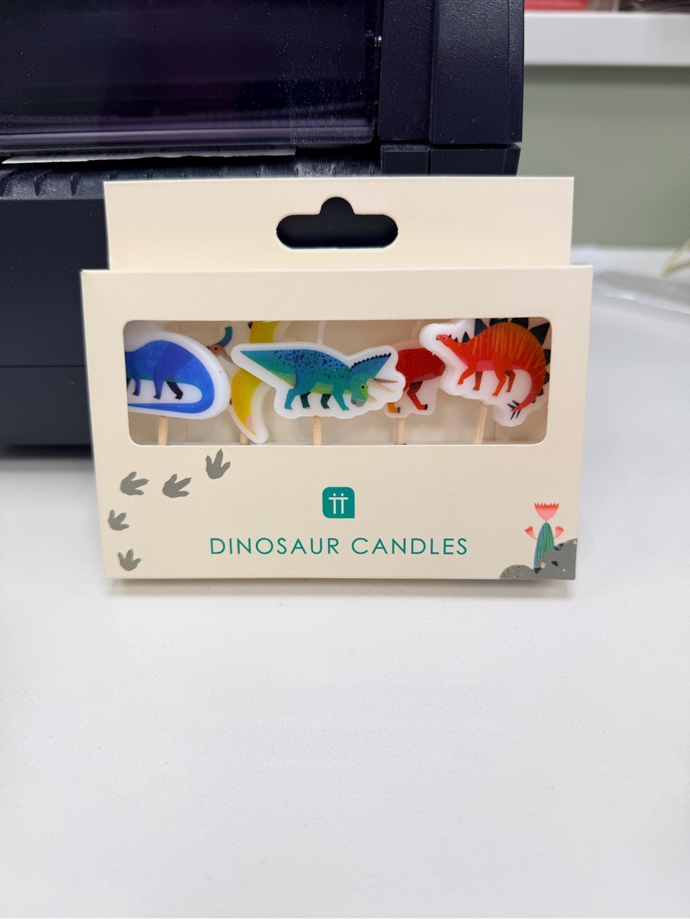Dinosaur Candles - Multicolor Kids Party Set